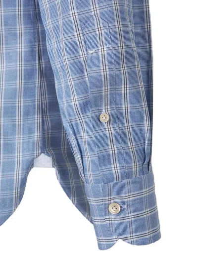 Luigi Borrelli Check-pattern Button-down Shirt In Blue