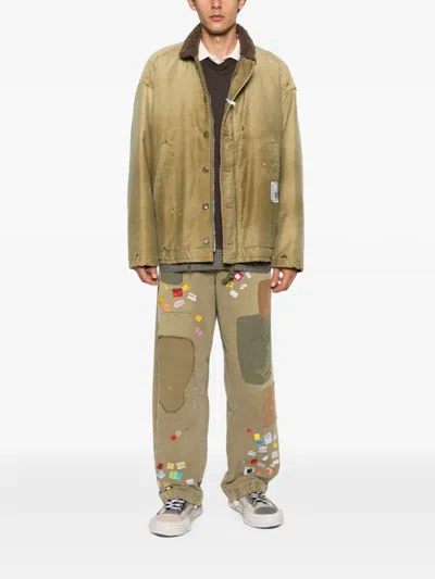 Miharayasuhiro Patchwork Jeans In Brown