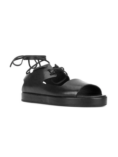 Shop Marsèll Lace-up Sandals - Black