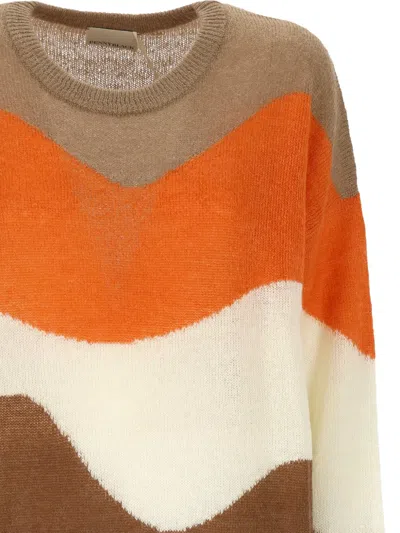 Pennyblack Wave-pattern Sweater In Multi