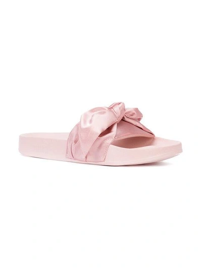 Shop Puma Bow Slider Sandals In Pink