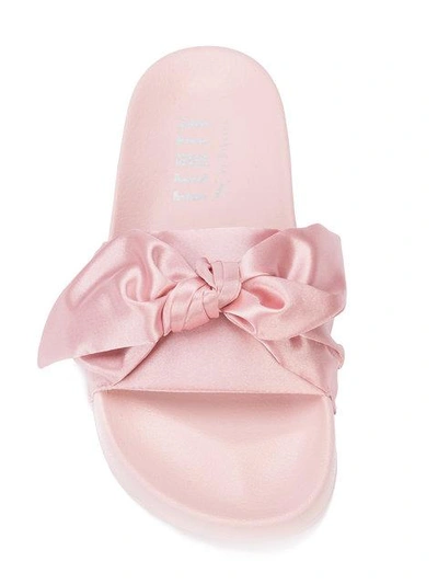 Shop Puma Bow Slider Sandals In Pink