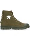 Givenchy Olympus Canvas Combat Boot In Khaki
