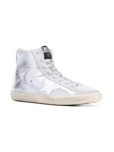 Shop Golden Goose Deluxe Brand Francy High-top Sneakers - Metallic