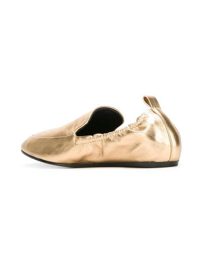 Shop Lanvin Metallic-loafer Mit Elastikband - Metallisch