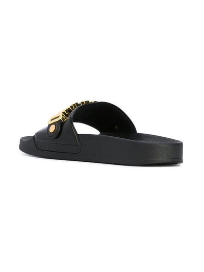 Shop Moschino - Pool Logo Slider Sandals