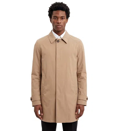 Corneliani Beige Solid Trench Coat In Neutral