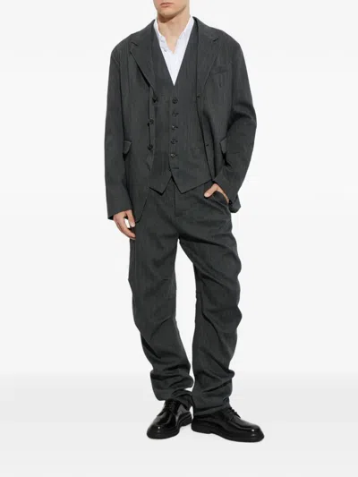 Dsquared2 Herringbone-pattern Waistcoat In Gray
