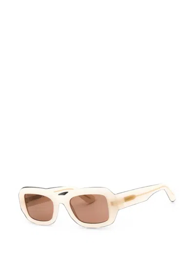 Calvin Klein Modified Rectangle-frame Sunglasses In Neutral