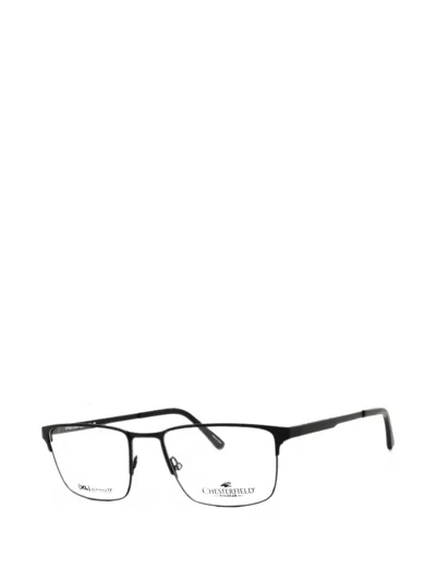 Chesterfield Rectangle-frame Glasses In Black
