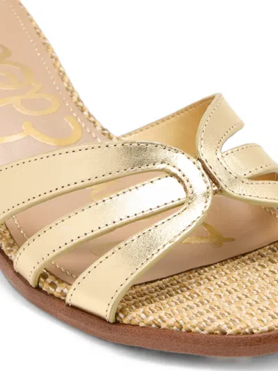 Sam Edelman Farrin Block Heel Sandal In Gold