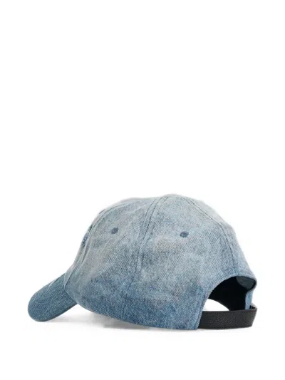 Feng Chen Wang Distressed-effect Washed Baseball Cap In Blue