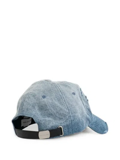 Feng Chen Wang Distressed-effect Washed Baseball Cap In Blue