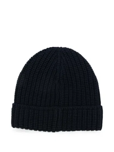 Gran Sasso Ribbed-knit Wool Beanie Hat In Blue