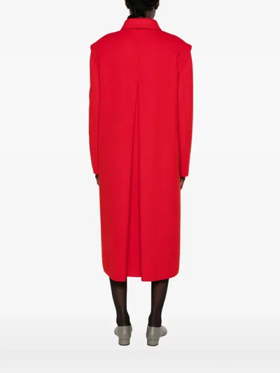 Weekend Max Mara Button-up Coat In Red