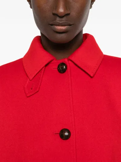 Weekend Max Mara Button-up Coat In Red