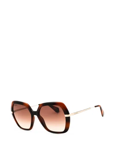 Max & Co Oversized Geometric-frame Sunglasses In Multi