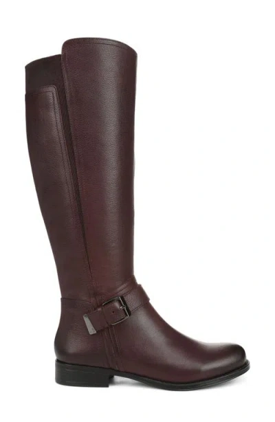 Naturalizer Juno Leather Riding Boot In Brown