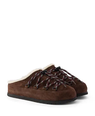 Prada Round Toe Mules In Multi