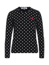 Comme Des Garçons Play Black Polka Dot Heart Patch T-shirt In Nero