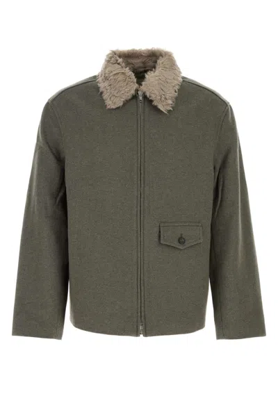 Our Legacy Wool Blend Single Breasted Coat In Grey