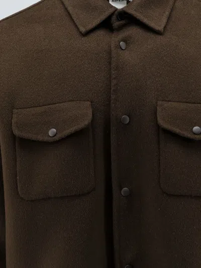 Aspesi Button-front Shirt Jacket In Black