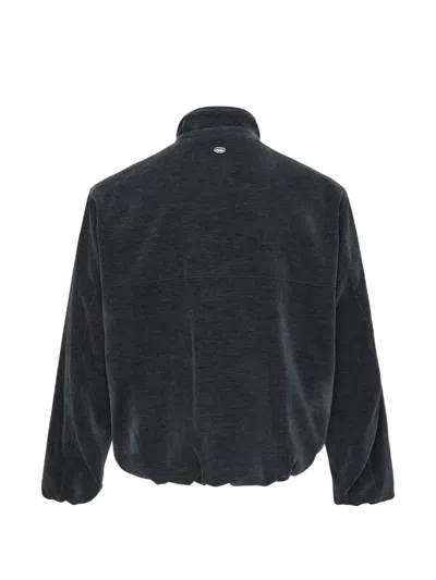 Solid Homme Velvet-effect Jacket In Gray