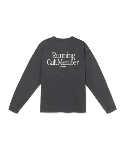 Satisfy Logo Long Sleeve T-shirt In Gray