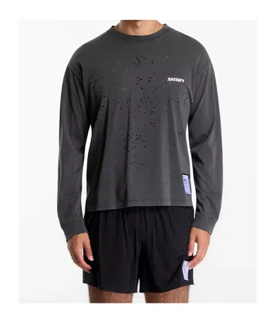 Satisfy Logo Long Sleeve T-shirt In Gray