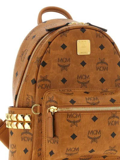 Mcm Stark Backpack In Brown