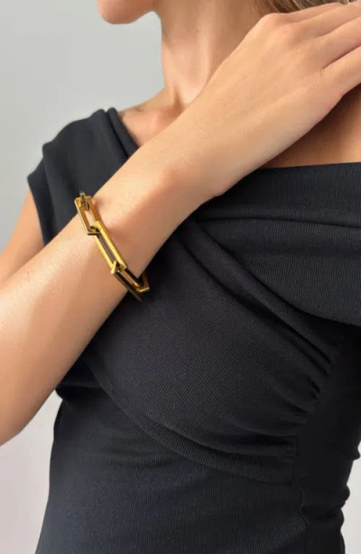 St. Moran Oversized Rectangular Link Bracelet In Gold