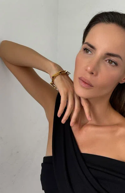 St. Moran Oversized Rectangular Link Bracelet In Gold