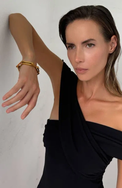 St. Moran Oversized Rectangular Link Bracelet In Gold