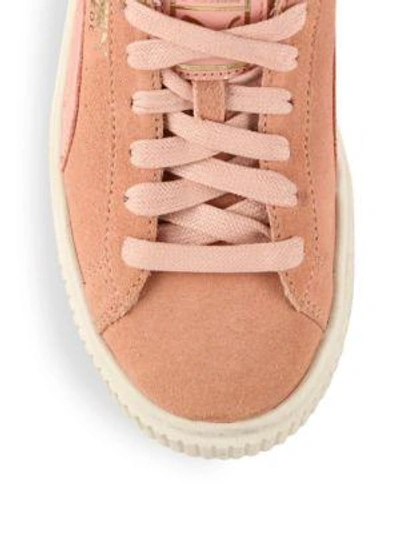 Shop Puma Suede Platform Sneakers In Pink