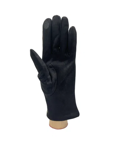 Marcus Adler Open Weave Suede Gloves In Multi