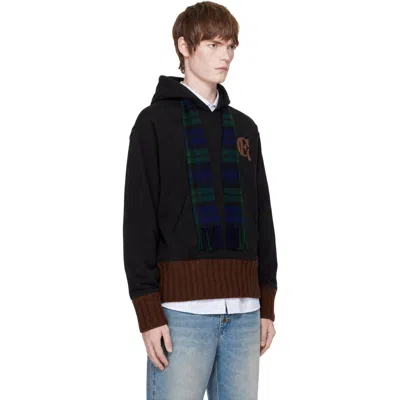Egonlab Black Scarf Hoodie In Aw26-025 Black Ameri