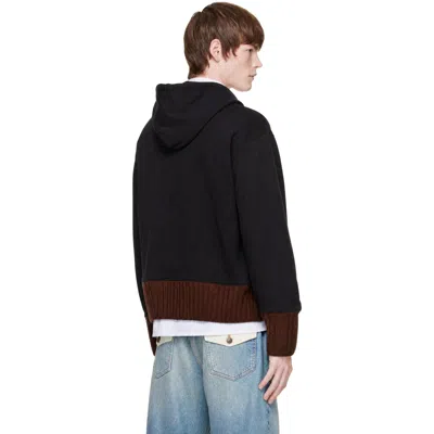 Egonlab Black Scarf Hoodie In Aw26-025 Black Ameri
