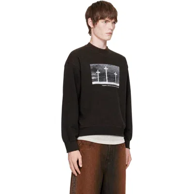 Egonlab Black Egonic 'lazarus' Crosses Sweatshirt In Aw26-025 Black Ameri