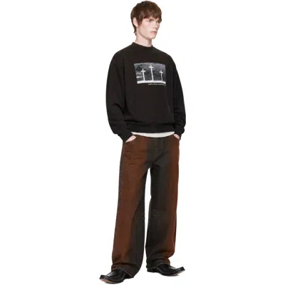 Egonlab Black Egonic 'lazarus' Crosses Sweatshirt In Aw26-025 Black Ameri