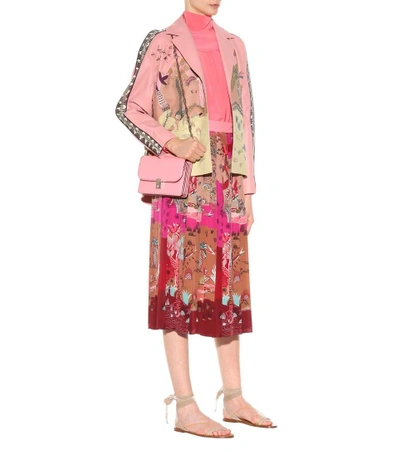 Shop Valentino Printed Silk Skirt In Multicoloured