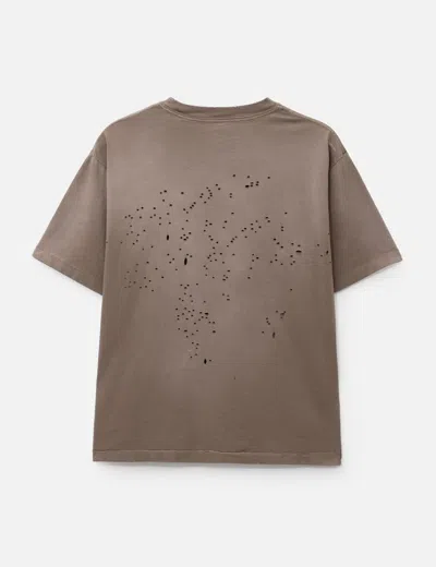 Satisfy Mothtech Distressed T-shirt In Brown/褐色/브라운/ブラウン