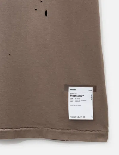Satisfy Mothtech Distressed T-shirt In Brown/褐色/브라운/ブラウン
