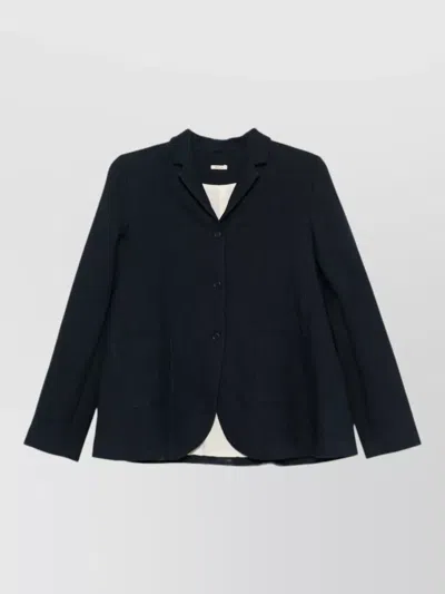 Apuntob Button-up Notched-lapel Blazer In Blue