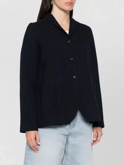 Apuntob Button-up Notched-lapel Blazer In Blue