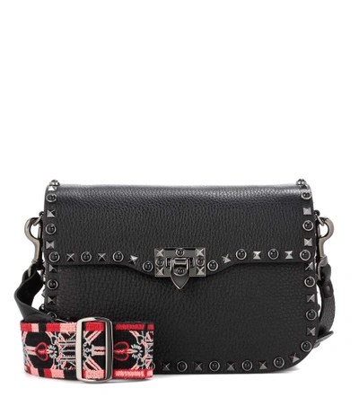 Valentino Garavani Rockstud Rolling Medium Love Blade Guitar-strap Shoulder Bag, Black