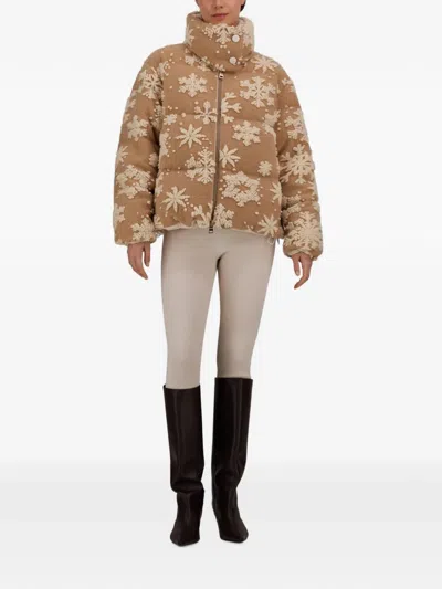 Herno Snowflake-jacquard Quilted Jacket In Multi