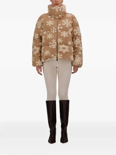 Herno Snowflake-jacquard Quilted Jacket In Multi