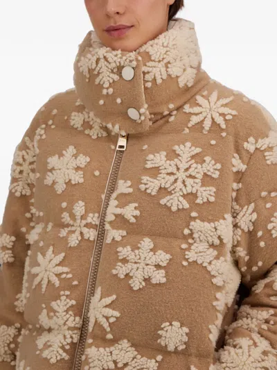 Herno Snowflake-jacquard Quilted Jacket In Multi