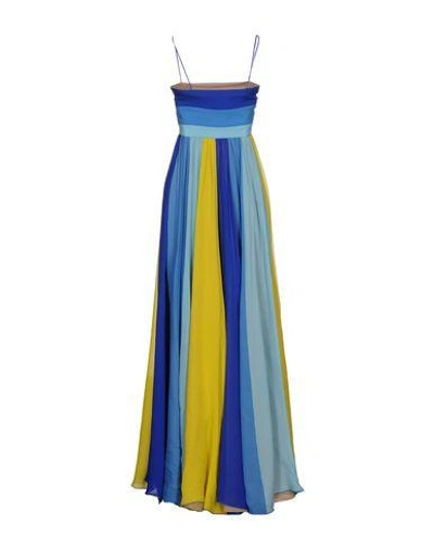 Shop Capucci Long Dresses In Blue