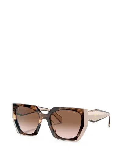Prada Pr 15ws 01r0a6 54mm Womens Rectangle Sunglasses In Brown